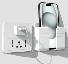 Mobile Phone Charging Stand, Multi-Functional Storage Holder, Bedside Fixed Rack, Bedroom, Office Accessories